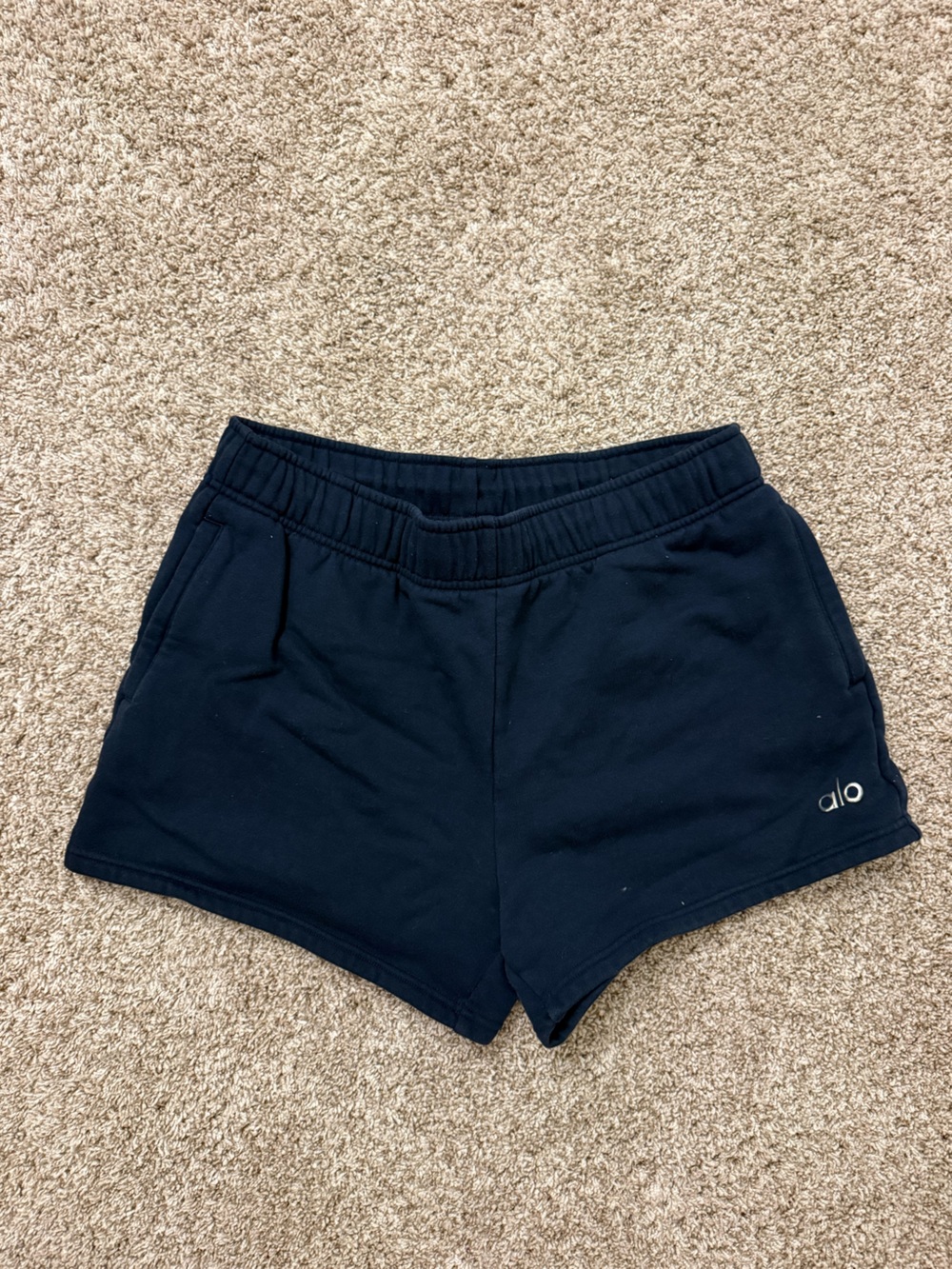 ALO Yoga Navy Blue Athletic Lounge Shorts